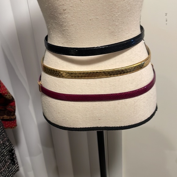 3 Genuine Snakeskin Belts - Picture 5 of 10